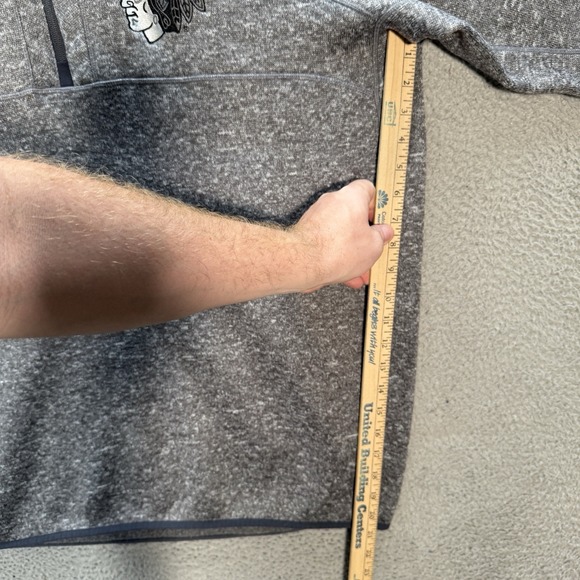 Chicago Blackhawks Sweatshirt Adult 2XL XXL Gray Heather Embroidered 1/4 Zip - Picture 6 of 11